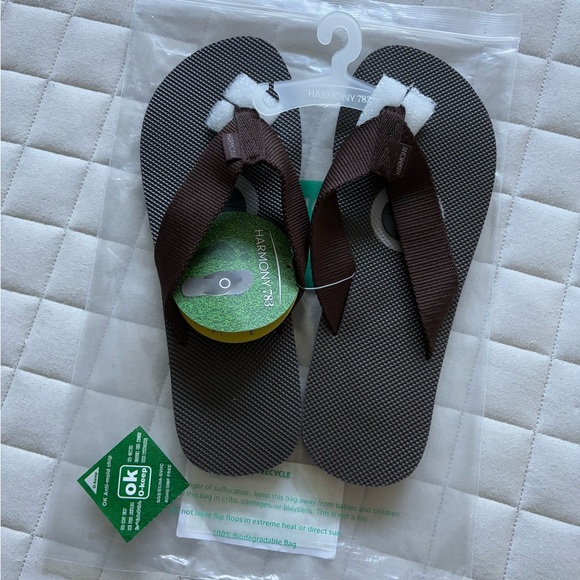 Harmony 783 Brown Grounding Flip-Flops for Men - Picture 1 of 3